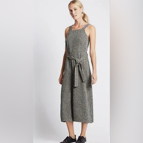 Marks & Spencer| M&S GREY MIX TEXTURED BELTED JUMPSUIT WIDE LEG - Picture 2 of 8